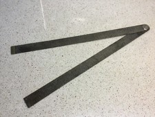 Vintage J. Rabone & Sons No. 1641 Birmingham England 24" Steel Ruler brass ends