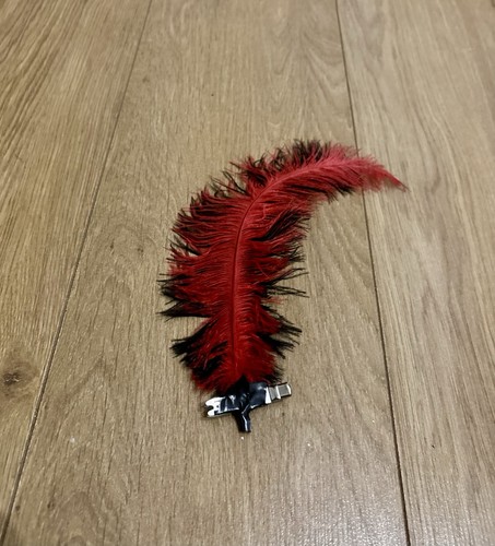 Black red feather showgirl - feather,