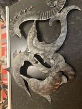 Seahorse & Dolphin Metal Wall Art Sea Life