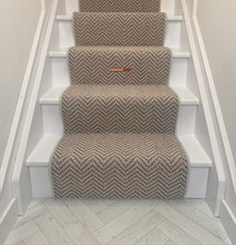 Carpet Stair Runner CHILE 7M X 60cm Berber Herringbone With Wool Whipped Edging.