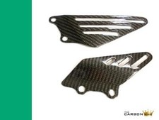 KAWASAKI ZZR1400 ZX14R 2006-18 CARBON HEEL GUARDS IN TWILL GLOSS WEAVE FIBRE