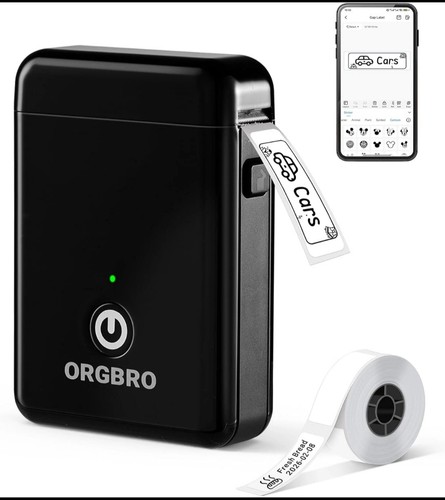 Orgbro label maker machine - label,