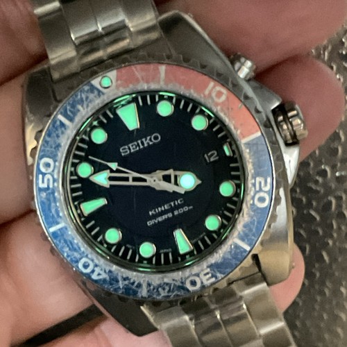 Seiko kinetic bfk mens blue - seiko,