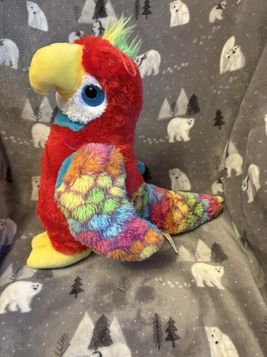 Red parrot soft toy - soft, 18”