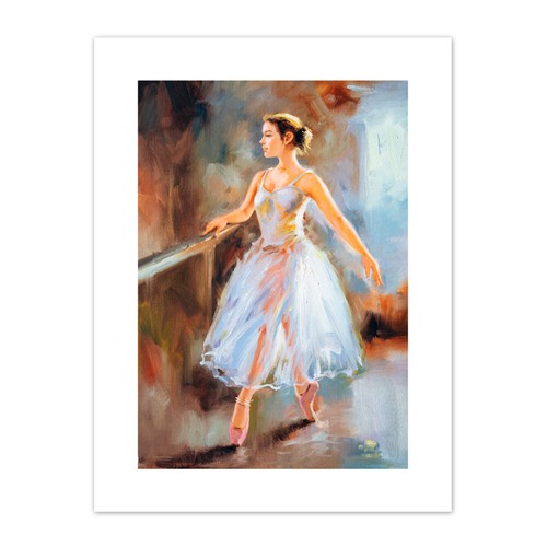 Ballet dancing barre painting - ballet,