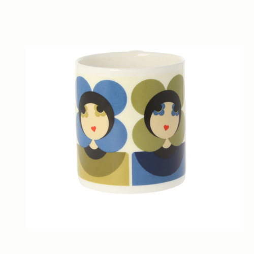 Orla kiely luna - orla, blue/sage'