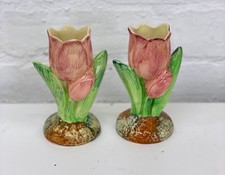 2 x Shorter and Sons Art Deco Tulip Posy Vase Shape 698 Pair