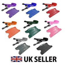 Staff Lanyard Neck Strap with Breakaway & ID Badge Card Pass Holder FREE POSTAGE