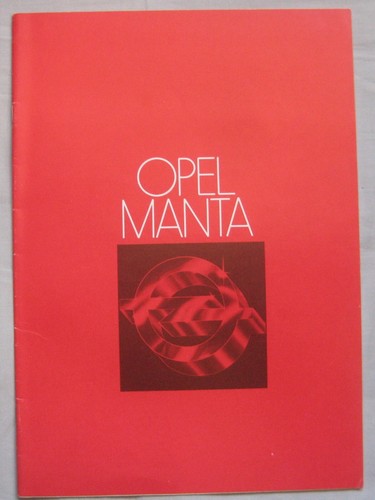 1977 opel manta range - manta, brochure