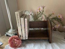 Vintage Oak Book Trough Shelf