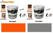 Pel-Job Orange & Grey Digger Paint High Endurance Enamel Paint 1 Litre Tins