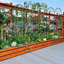 2x Metal Garden Trellis House Wall Climbing Flower Plant Rose Vine Support Frame