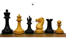 1852 ANTIQUE CHESS PIECES-CIRCA 1852 HARRWITZ STAUNTON SERIES CHESSMEN IN EBONY.