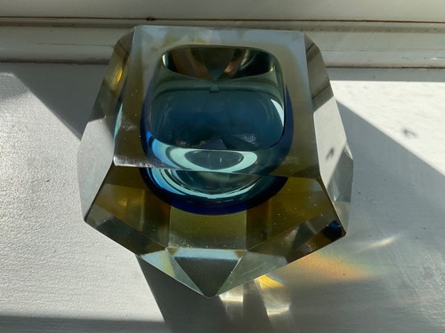Vtg murano glass ashtray - murano,