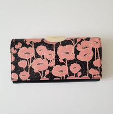 Ted Baker Ponida Poppy Print Large Matinee Purse Black Pink