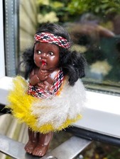 Vintage antique retro doll of the Maori tribe.