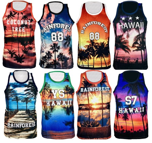 Mens hawaii mesh net - mesh, vest