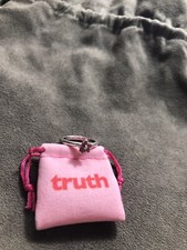Truth Stacker Ring 925 Silver Size L Pink Enamel Flower