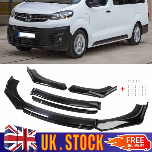 Gloss black front bumper - black,