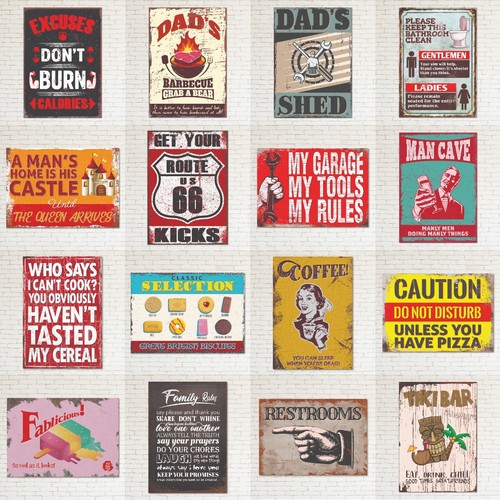 Variety metal plaques - metal, 1