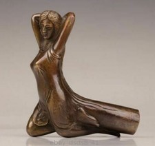 Walking Stick Cane Head Bronze Woman Beauty Statues Accessorie