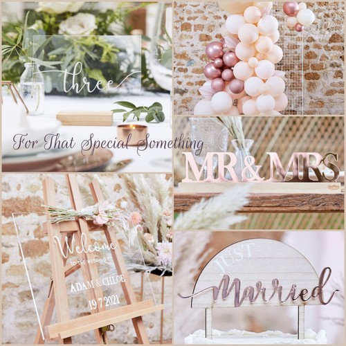 Acrylic rose gold - , wedding