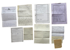 WW2 RAF SIGNED LETTER LOT, PILOTS ETC, 617 SDN VINTAGE SHEETS,10 TO CLEAR. 23.00