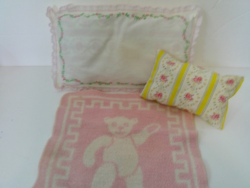 1940s linen for cradle crib - 1940s,