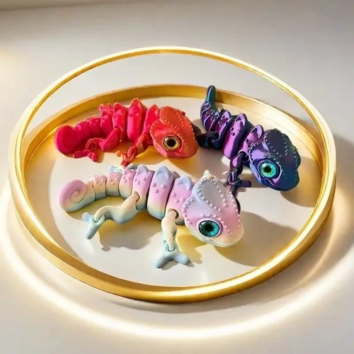 Pla printed chameleon - chameleon, model