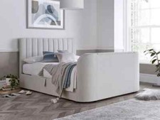 Madrid Ottoman TV Bed With 43" TV  Capacity in Natural