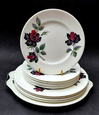 BONE CHINA ROYAL ALBERT MASQUERADE ELEVEN PIECE MIXED PLATE SET