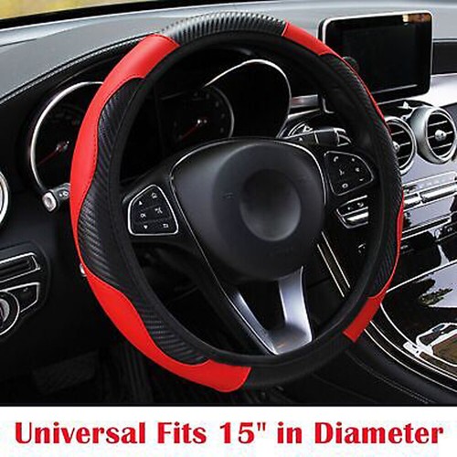 Car steering wheel cover - cover, red