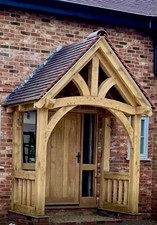 Oak Porch Canopy Green Oak- Solid