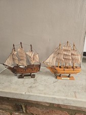 Ships Two Wooden Models of