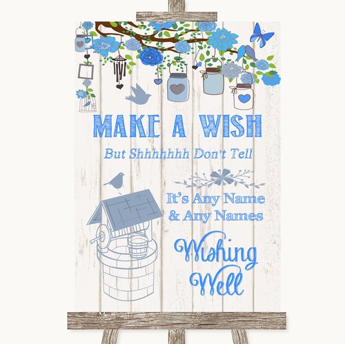 Blue rustic wood - wood, well