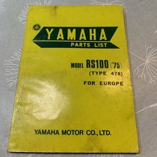 Yamaha RS100 Parts List