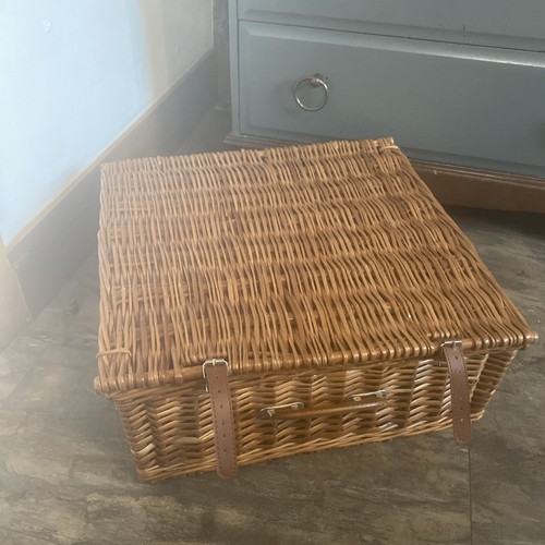 Vintage wicker picnic hamper - vintage,