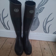 Le Chameau Wellington Boots 2 Tone Zip Up Size EU 41 Riding Hunting