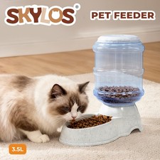 Skylos Automatic Pet Food Feeder 3.5L Plastic Dispenser Station for Cat and Dog