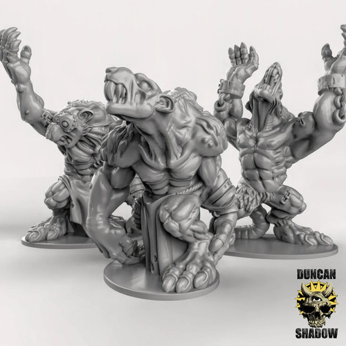 Rat folk ogre miniature - rat,