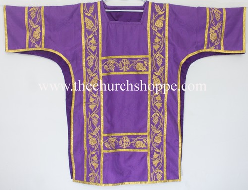 Violet roman dalmatic vestment - violet,