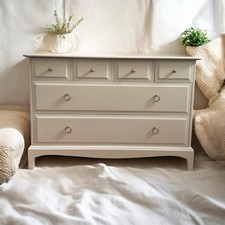 STAG MINSTREL 6 Drawer Bedside Drawer Chest 107cm Wide Painted To Order Taupe
