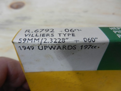 Villiers 197cc piston rings - piston,