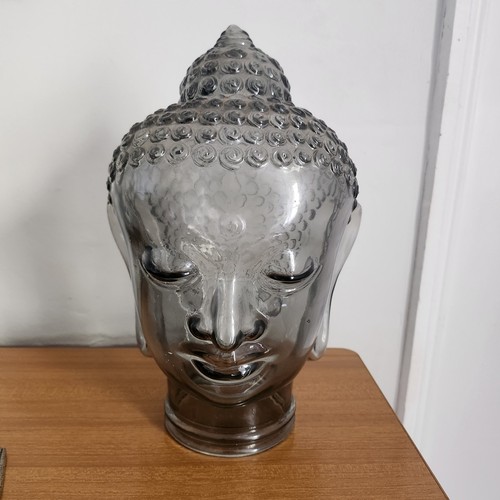 Vintage large grey glass - grey,