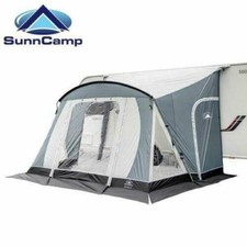 Sunncamp Swift 390 SC Caravan Porch Awning With Rear Upright Pads Grey 2022