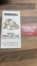 Marshall Tractor 1984 Retail Price List Leaflet 