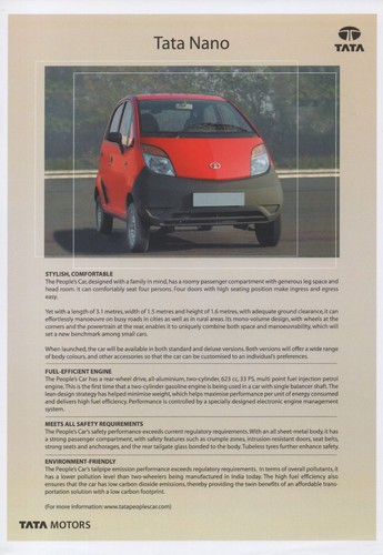 Tata nano car - tata, india)