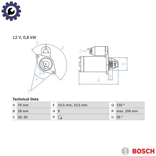 Starter 986 015 701 - starter,