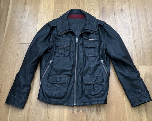 Superdry men leather jacket - men's,