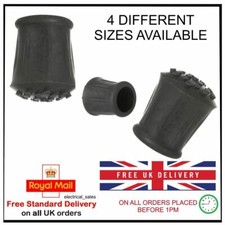 Ferrules For Walking Stick Crutch Trekking Hiking Black Cone Rubber Bottom End